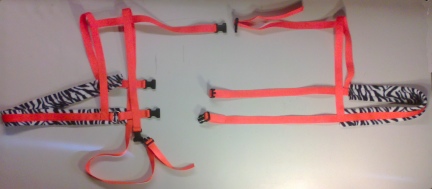 Orange Zebra XL Goat Harness 2